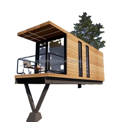 20 FT Moderno design Prefabbricato Hanging House Acciaio contenitore pannello sandwich per la vita all'aperto Per vacanza o famiglia