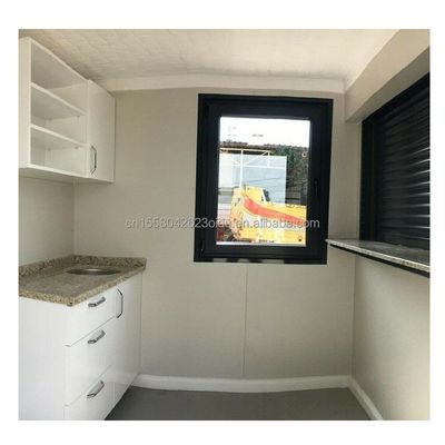 Caselle di contenitori con porta a pannello sandwich 40 piedi Due camere da letto per porta di vetro alloggi abitabili