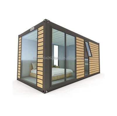 20ft Moderna Prefabbricata Acciaio Container Casa Di Legno Colore Vivere Prefabbricato Residenziale Casa Piccola Camera Hotel Couple