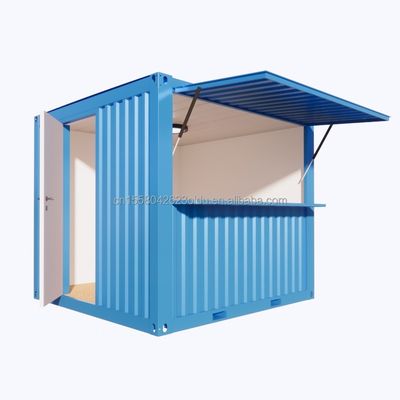 10ft Fast Food Mini Mobile Container Bar Caffee Case Modern Design Outdoor Modificato Container di Spedizione Negozi di caffè Pop-up Shop
