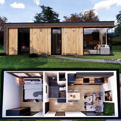 Casa in contenitore prefabbricata per spazi residenziali all'aperto