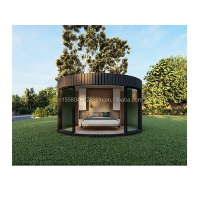 Tubi quadrati in acciaio galvanizzato Struttura Casa rotonda in legno CE Casa di container moderna di lusso con finestre in lega di alluminio