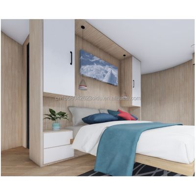 Tubi quadrati in acciaio galvanizzato Struttura Casa rotonda in legno CE Casa di container moderna di lusso con finestre in lega di alluminio