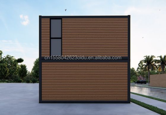 Salotto all'aperto Piccole case di lusso di due piani Villa in acciaio prefabbricata moderna Modulare Prefabbricato Container House