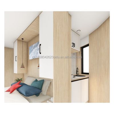 Tubi quadrati in acciaio galvanizzato Struttura Casa rotonda in legno CE Casa di container moderna di lusso con finestre in lega di alluminio