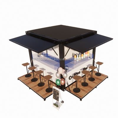 Fast and Convenient Stall Customized Color Retail Store in un Pop-Up Coffee Shop da 10 piedi con muro 50/75/100mm Wave Sandwich Panel