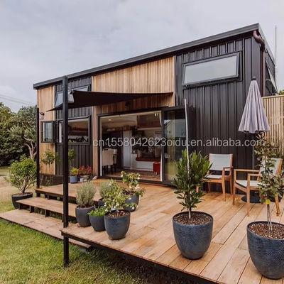 Moderno design Flat Pack Container 20 FT Casa in acciaio prefabbricata per esterni o campeggio Low Cos
