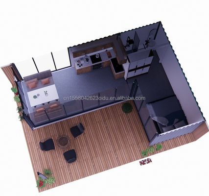 Casa mobile di lusso da 20 piedi con alloggi e finestre in alluminio