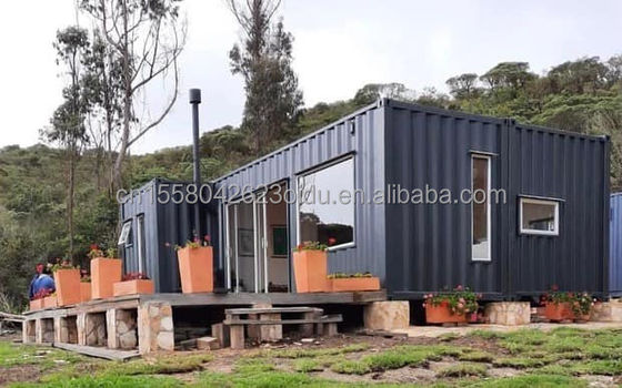 Moderno design Flat Pack Container 20 FT Casa in acciaio prefabbricata per esterni o campeggio Low Cos