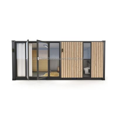 Moderno stile di design colore personalizzato in legno Prefabbricato Container House Acciaio pannello sandwich Hotel servizi igienici per esterni