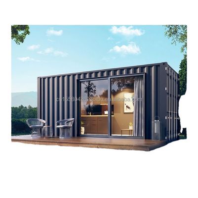 Moderno stile di design colore personalizzato in legno Prefabbricato Container House Acciaio pannello sandwich Hotel servizi igienici per esterni