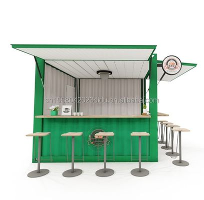 10ft e 20ft Container Coffee Shops con Aluminum Alloy Windows Portatile Pop Up Cafe Bar