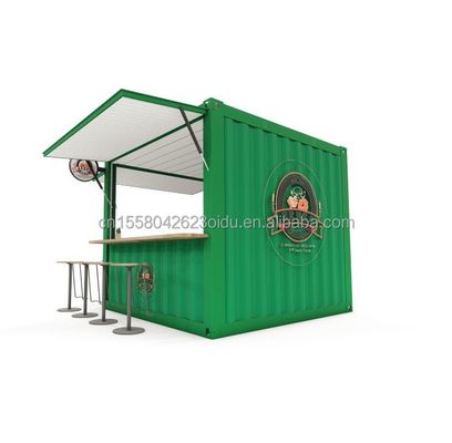 10ft e 20ft Container Coffee Shops con Aluminum Alloy Windows Portatile Pop Up Cafe Bar