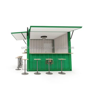 10ft e 20ft Container Coffee Shops con Aluminum Alloy Windows Portatile Pop Up Cafe Bar
