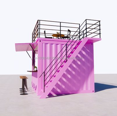 Tubi quadrati in acciaio galvanizzato utilizzati per negozi 10 piedi Pop up mobile contenitore prefabbricato ristorante chiosco alimentare di strada