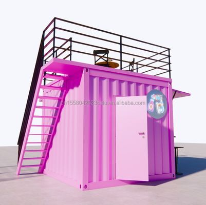 Tubi quadrati in acciaio galvanizzato utilizzati per negozi 10 piedi Pop up mobile contenitore prefabbricato ristorante chiosco alimentare di strada