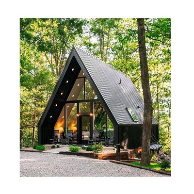 Foresta UE Struttura triangolare in acciaio a forma di A Case in legno per uno stile di vita sostenibile