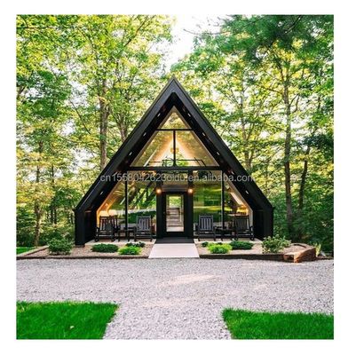 Foresta UE Struttura triangolare in acciaio a forma di A Case in legno per uno stile di vita sostenibile