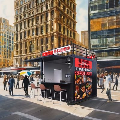 Stile di design moderno 10ft Container Sentry Box Fast Food Truck Mobile Coffee Truck Bar Convenience Store