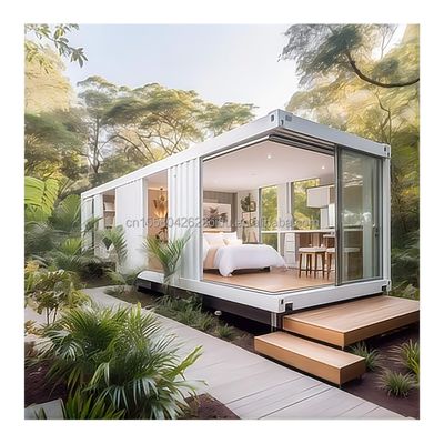 50/75/100mm Wave Sandwich Panel Wall UE Moderno Design Struttura in acciaio Edificio per alberghi in legno o Mobile Little House Casa prefabbricata