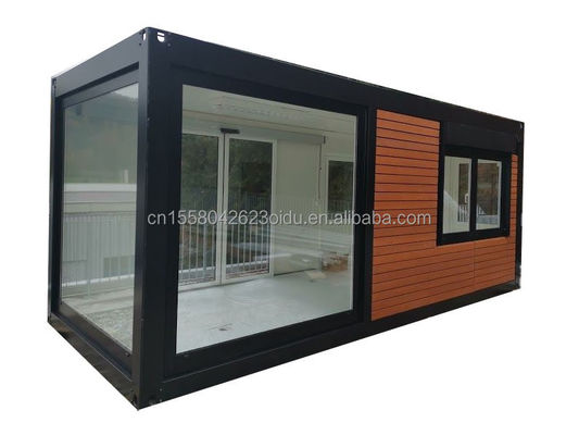 Casa in legno prefabbricata di 20 piedi di design moderno Materiale in acciaio Casa contenitore minuscola per hotel / coppia Vocazione all'aperto