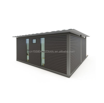 50/75/100mm Wave Sandwich Panel Container House con cucina e bagno per il mercato UE con 2 camere da letto e design di lusso