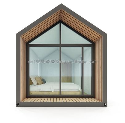 Installazione veloce Villa di lusso Prefabbricata Una casa a telaio Struttura in acciaio Casa contenitore triangolare fatta con pannello sandwich