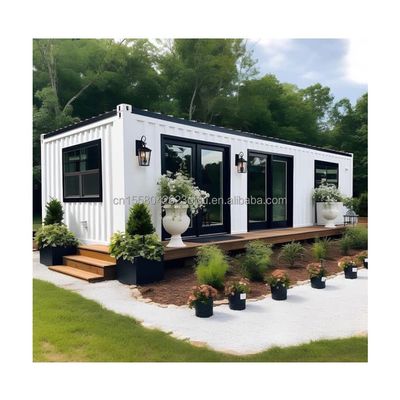 Stile di design moderno 40ft Container pieghevole con due camere da letto colore personalizzato e porta in vetro per la vita all'aperto