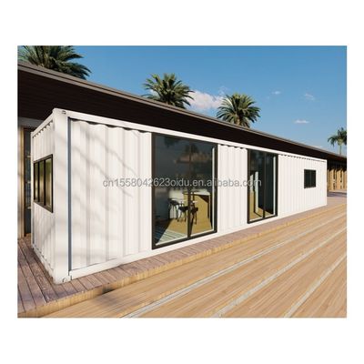 Stile di design moderno 40ft Container pieghevole con due camere da letto colore personalizzato e porta in vetro per la vita all'aperto