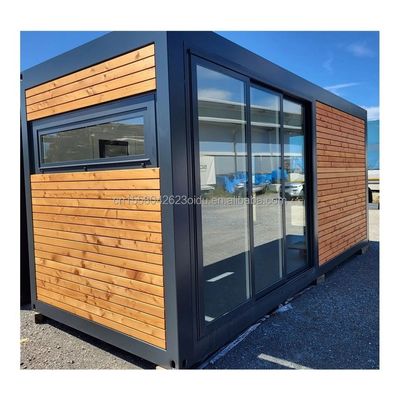 Contenitore esterno di design moderno espandibile Casa struttura in legno prefabbricata Grande camera solare in vetro per famiglie Hotel per coppie