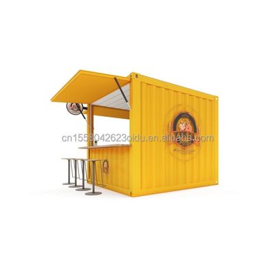 Acciaio galvanizzato piegato 180g 10FT Mini Pop-up Shop Container Caffe/Bar/Ristorante fast-food/Convenience Store/Kiosk/Stand