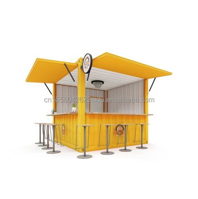 Acciaio galvanizzato piegato 180g 10FT Mini Pop-up Shop Container Caffe/Bar/Ristorante fast-food/Convenience Store/Kiosk/Stand