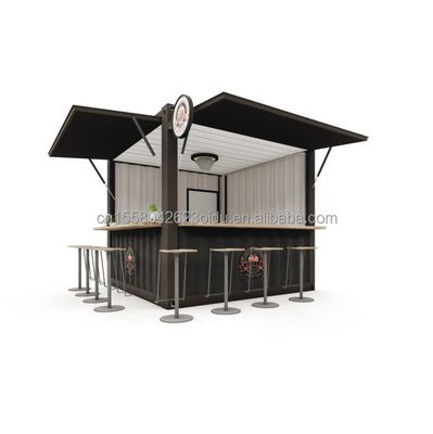 Acciaio galvanizzato piegato 180g 10FT Mini Pop-up Shop Container Caffe/Bar/Ristorante fast-food/Convenience Store/Kiosk/Stand