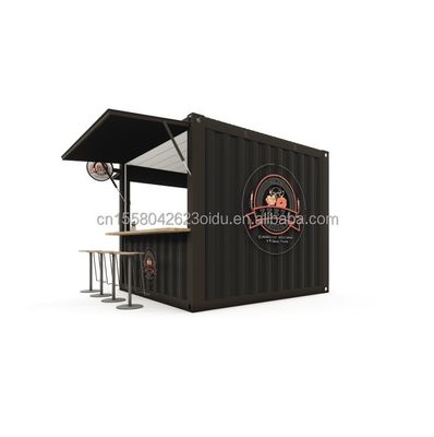 Acciaio galvanizzato piegato 180g 10FT Mini Pop-up Shop Container Caffe/Bar/Ristorante fast-food/Convenience Store/Kiosk/Stand