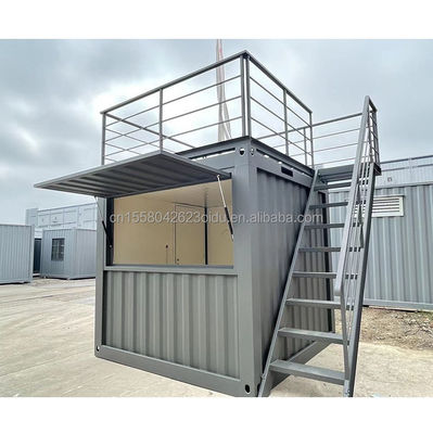 10ft Mini Pop Up Shop Contenitore Casa Ristorante Negozio di Strada Cibo Chiosco Contenitore con tubi quadrati in acciaio galvanizzato