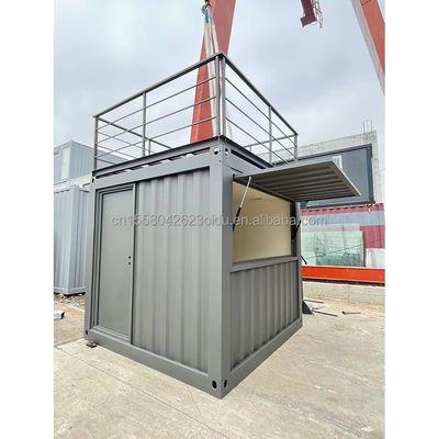 10ft Mini Pop Up Shop Contenitore Casa Ristorante Negozio di Strada Cibo Chiosco Contenitore con tubi quadrati in acciaio galvanizzato