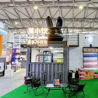 10ft Mini Pop Up Shop Contenitore Casa Ristorante Negozio di Strada Cibo Chiosco Contenitore con tubi quadrati in acciaio galvanizzato