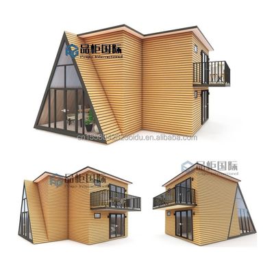 Colore personalizzato Imballaggio piatto Case prefabbricate Casa triangolare per hotel