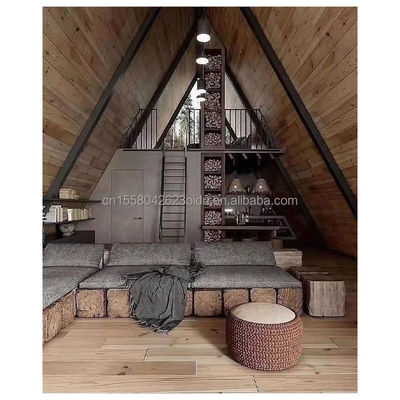 Tubi quadrati in acciaio galvanizzato struttura principale albergo triangolo a telaio casa prefabbricata kit per il lusso