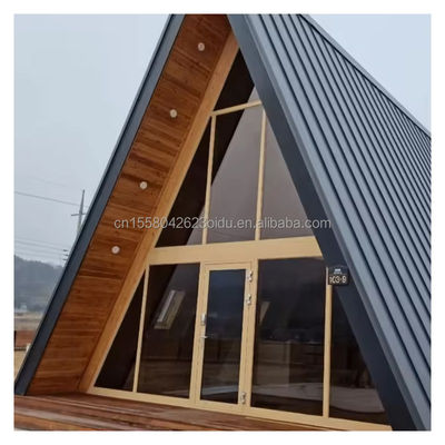 Tubi quadrati in acciaio galvanizzato struttura principale albergo triangolo a telaio casa prefabbricata kit per il lusso