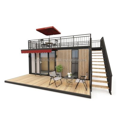 Finestre in lega di alluminio 20ft/40ft Edifici in contenitori di legno di un piano per hotel appartamento villa o cabine