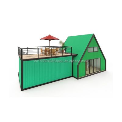 Villa Living o Hotel Elegante Residenziale Prefabbricato Container House con vetrate in lega di alluminio in Steel Triangle Design