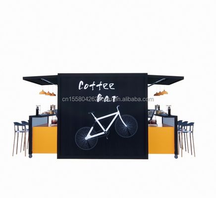 Fast Food Mini Pop-up Shop Caffe Shop Mobile Container Coffee Bar Case con design moderno e finestre in lega di alluminio
