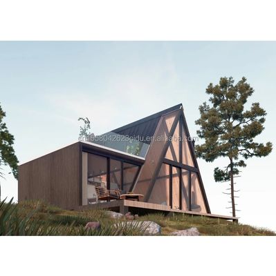 Piccola cabina a forma di triangolo un kit di casa a cornice per vivere in stile di design cinese con colore personalizzato