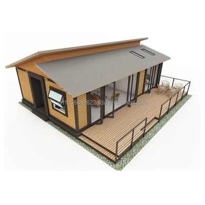 Moderno UE 3 camere da letto piatta casa contenitore in legno parete esterna e in acciaio galvanizzato piegatura 180g per abitazione