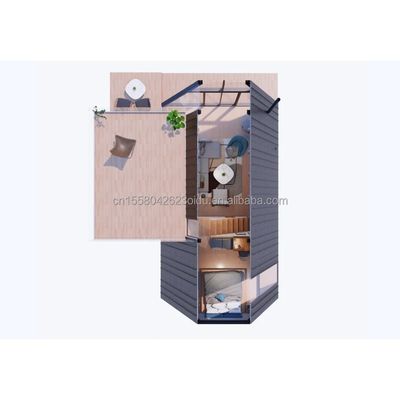 Colore personalizzato Camera d'albergo di lusso Triangolo casa contenitore per famiglia o villa Realizzato in tubi quadrati in acciaio galvanizzato