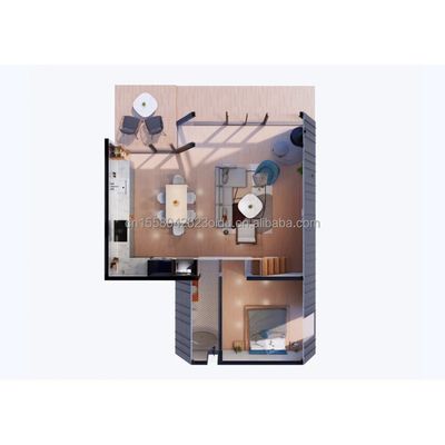 Colore personalizzato Camera d'albergo di lusso Triangolo casa contenitore per famiglia o villa Realizzato in tubi quadrati in acciaio galvanizzato
