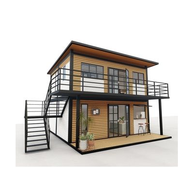 20ft/40ft Steel Frame Galvanized Steel Bending 180g Modern 4 Bedroom Bilayer Prefab Espandibile Container House Design per il centro commerciale