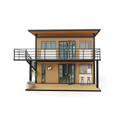 20ft/40ft Steel Frame Galvanized Steel Bending 180g Modern 4 Bedroom Bilayer Prefab Espandibile Container House Design per il centro commerciale