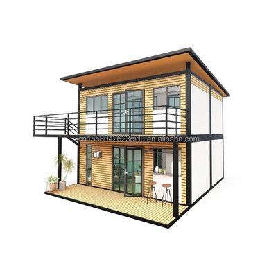 20ft/40ft Steel Frame Galvanized Steel Bending 180g Modern 4 Bedroom Bilayer Prefab Espandibile Container House Design per il centro commerciale